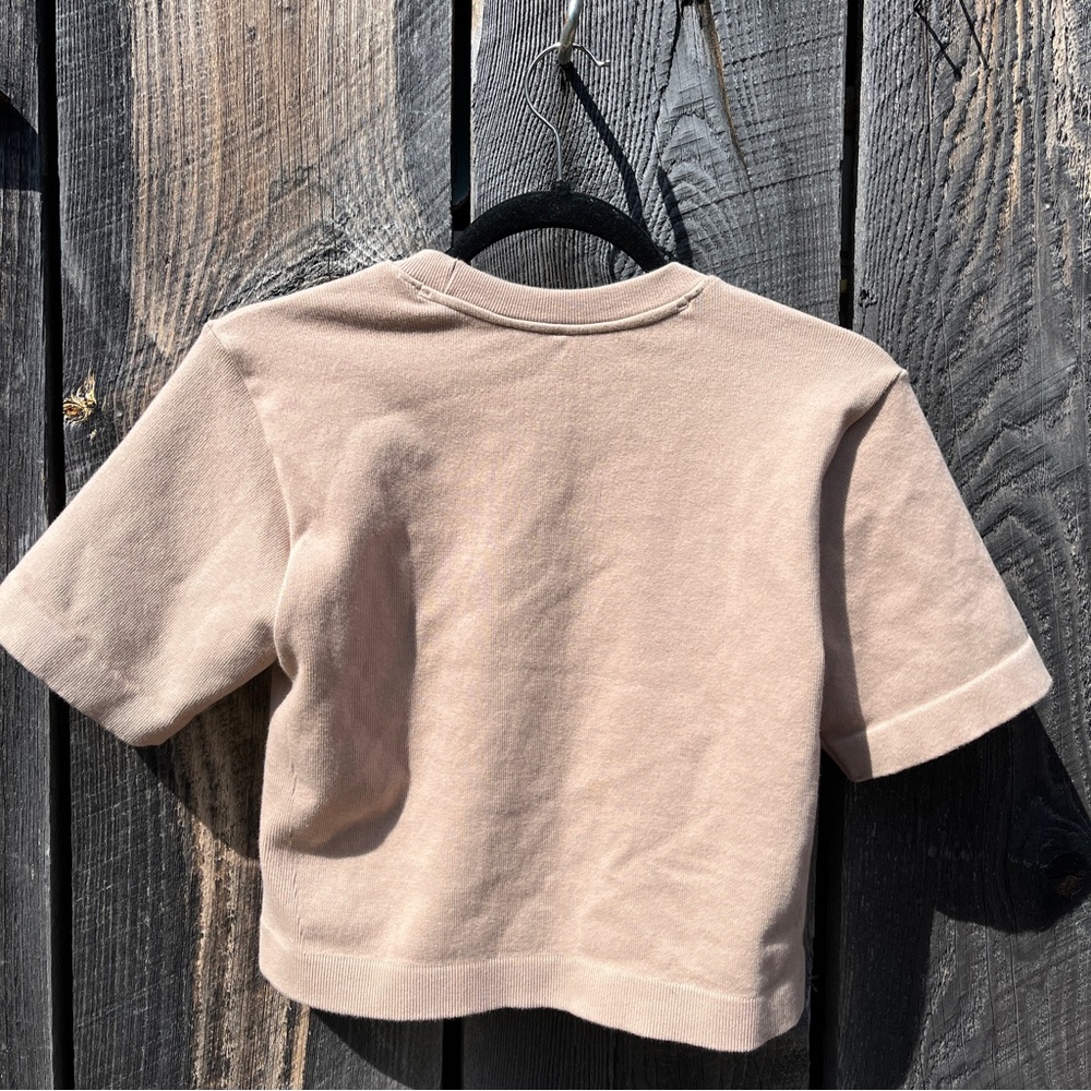 Knit cropped everlane shirt never worn - Picture 2 of 4